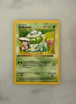 BULBASAUR 44/102 1ST EDITION GAME POKEMON - Image 1