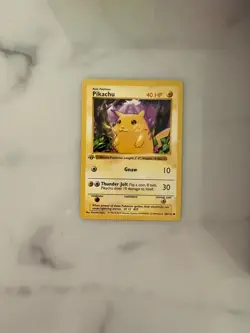 1999 POKEMON GAME #58 PIKACHU 1ST EDITION-YELLOW CHEEKS ( Grey Stamp ) - Image 1