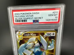 Pokemon Lugia VSTAR Secret Rare 211/195 Silver Tempest PSA 10 Holo English - Image 2