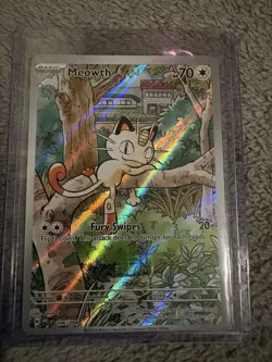 Pokemon TCG Meowth Illustration Rare 106/094 Holo Me02: Phantasmal Flames 70 HP - Image 1