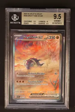 Pokemon TCG Great Tusk EX 246/198 BGS 9.5 Scarlet & Violet Base 2023 246/198 sir - Image 1