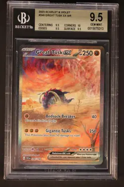 Pokemon TCG Great Tusk EX 246/198 BGS 9.5 Scarlet & Violet Base 2023 246/198 sir - Image 3