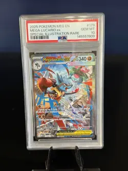 Pokemon 2025 Mega Lucario ex 179/132 SIR Mega Evolution English 🔥🔥 PSA 10 - Image 1