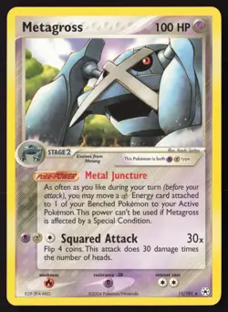 Metagross Non Holo Rare 11/101 Pokemon EX Hidden Legends Theme Deck Exclusive - Image 1