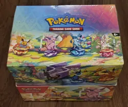Pokemon S&V Prismatic Evolutions 10 Mini Tin Retail Display - Factory Sealed - Image 1