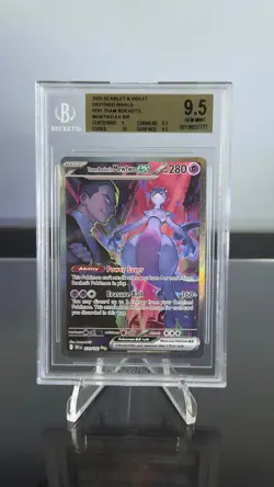 Pokemon Team Rocket’s Mewtwo ex SIR #231/182 BGS 9.5 Gem Mint Destined Rivals - Image 1