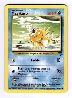 Magikarp Base Set 2 #050 (2000) Uncommon NM Pokemon - Image 1