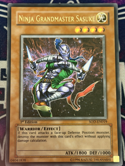 LP Ninja Grandmaster Sasuke SOD-EN019 Ultimate Rare 1st Edition YuGiOh! - Image 1