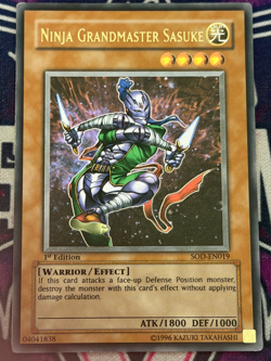 LP Ninja Grandmaster Sasuke SOD-EN019 Ultimate Rare 1st Edition YuGiOh! - Image 2