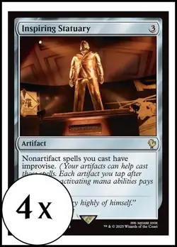 MTG - 4 x Inspiring Statuary - Playset 4x x4 - Final Fantasy Commander - Image 1