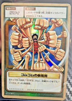 One Piece Bandai 2002 card Game Luffy SB-W34 HOLO PRIZM FOIL RARE VINTAGE - Image 1
