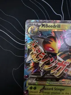Mega Beedrill EX XY158 Holo Promo Card Top Loader, Near Mint Condition - Image 4
