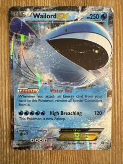 Wailord EX - 38/160 - Pokemon Primal Clash XY Ultra Rare Card DMG - Image 1