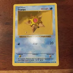 Staryu Shadowless Non-Holo Common Base Set Card 65/102 Pokemon 1999 WOTC - Image 2