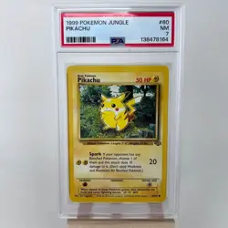Pokemon Pikachu TCG Base Jungle Card 60/64 Regular Common Psa 7 #2 - Image 1
