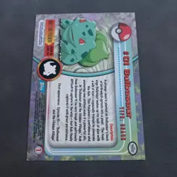Bulbasaur #01 Topps Pokemon TV Show Animation Cards Black Label Edition 2000's - Image 2