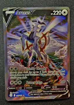 Pokemon Arceus V Full Art Ultra Rare Holo Card 166/172 Brilliant Stars - Image 1