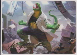 MTG Marvel's Spiderman Art Series Lizard, Connor's Curse Gold Stamp - Image 1