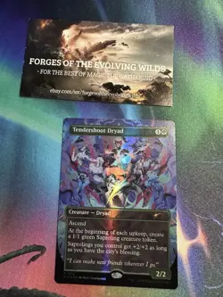 Tendershoot Dryad Foil Extended Art Borderless Everyone's Invited Secret Lair - Image 1