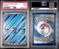 2023 Pokemon OBF EN-Obsidian Flames 202 CLEFFA Illustration Rare, PSA 9, MINT - Image 3