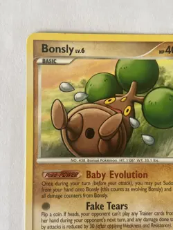 Pokemon Bonsly 71/130 Diamond and Pearl Regular 2007 NM - Image 2