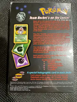 1999 Pokemon TCG Team Rocket Trouble Factory Sealed Theme Deck - Image 2