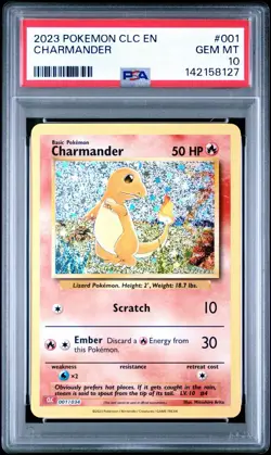 Pokemon TCG Classic Collection CLC 2023 #001/034 Charmander PSA 10 - Image 1