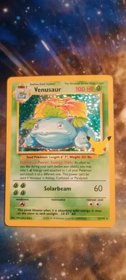 Pokemon Celebrations Venasaur 15/102 25th Anniversary NM Holo Rare In Hand - Image 1