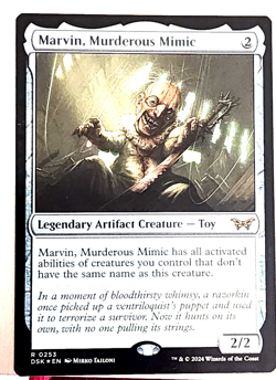 MTG MAGIC ~ MARVIN, MURDEROUS MIMIC ~ FOIL ~ DUSKMOURN ~ 0253 ~ RARE ~ NM - Image 1