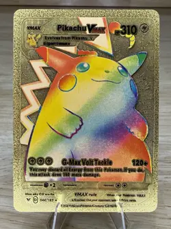 Pokemon FAN ART Pikachu VMAX Full Art Holo Vivid Voltage 044/185 - Image 1
