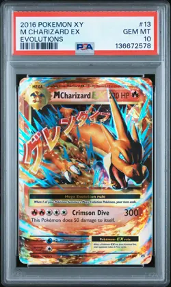 Pokemon M Charizard Ex 13/108 XY Evolutions Mega 13 GEM MINT PSA 10 - Image 1