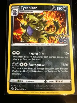 Tyranitar 043/078 Pokemon GO Reverse Holo - Image 1