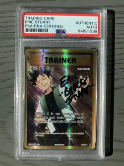 Pokemon Evolutions Brock's Grit 107/108 Eric Stuart PSA Auto Authentic - Image 1