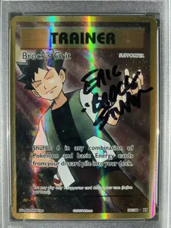 Pokemon Evolutions Brock's Grit 107/108 Eric Stuart PSA Auto Authentic - Image 2