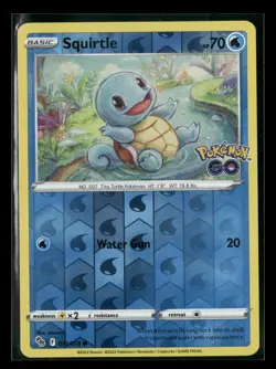 Squirtle 015/078 Common Pokemon GO Pokemon Reverse Holo Near Mint - Image 1