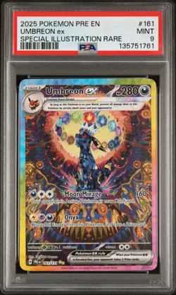 2025 POKEMON PRE EN-PRISMATIC EVOLUTIONS ILLUSTRATION RARE UMBREON EX PSA 9 - Image 3