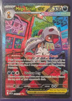 Mega Scrafty ex - Special Illustration Rare 285/217 - Pokemon Ascended Heroes NM - Image 1