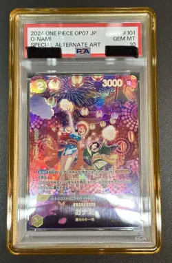 2024 ONE PIECE OP07 SPECIAL ALTERNATE ART O-NAMI PSA 10 JPN W Guard - Image 1