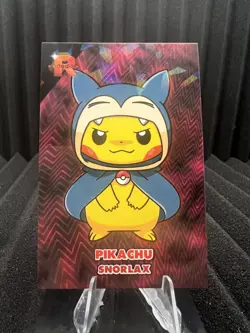 Pikachu Poncho Snorlax - Cracked Ice Holo - Team Rocket Card Database - Pokemon - Image 1