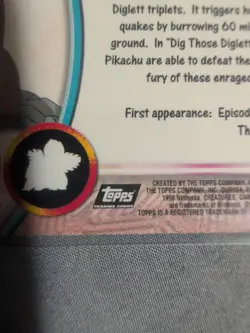 Topps Pokemon Dugtrio #51 Black Logo Holo Card Rainbow Textured Foil NM - Image 3