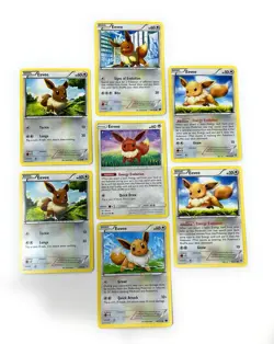 Pokemon Eevee Card Lot 8 Cards XY Evolutions Fates Collide - Image 1