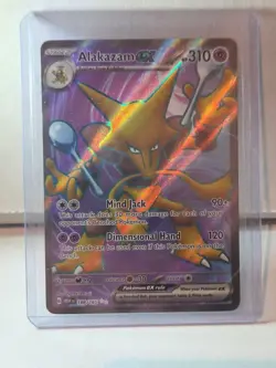 Pokemon TCG Alakazam EX Scarlet & Violet Holo Ultra Rare Card 188/165 - Image 1