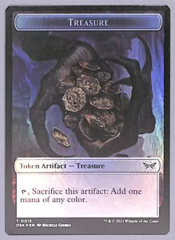 Toy // Treasure - Foil - Double-Sided Token - Duskmourn (DSK) MTG - Image 1