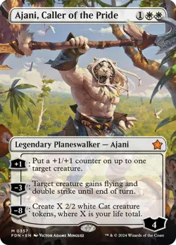 MTG Foil - Ajani, Caller of the Pride (Borderless) - 357 / NM / English - Image 1