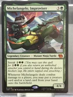 1x Michelangelo, Improviser [Teenage Mutant Ninja Turtles] MTG TMT 0119 NM x1 - Image 1