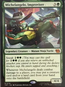 1x Michelangelo, Improviser [Teenage Mutant Ninja Turtles] MTG TMT 0119 NM x1 - Image 2