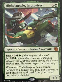 1x Michelangelo, Improviser [Teenage Mutant Ninja Turtles] MTG TMT 0119 NM x1 - Image 3