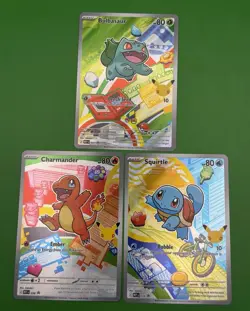 Pokemon First Partner Kanto Set Bulbasaur #37 | Charmander #38 | Squirtle #39 - Image 1