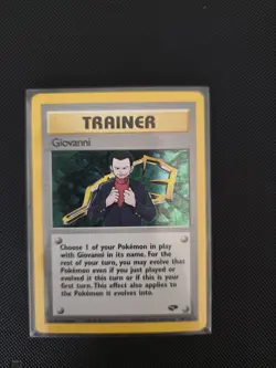Pokemon TCG Unlimited Giovanni Trainer Holo Rare 1998 18/132 MP Vintage - Image 3