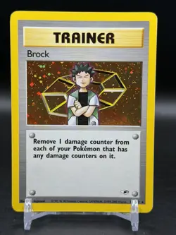 Brock 15/132 Gym Heroes Holo Rare Trainer Pokemon English WOTC LP - Image 1
